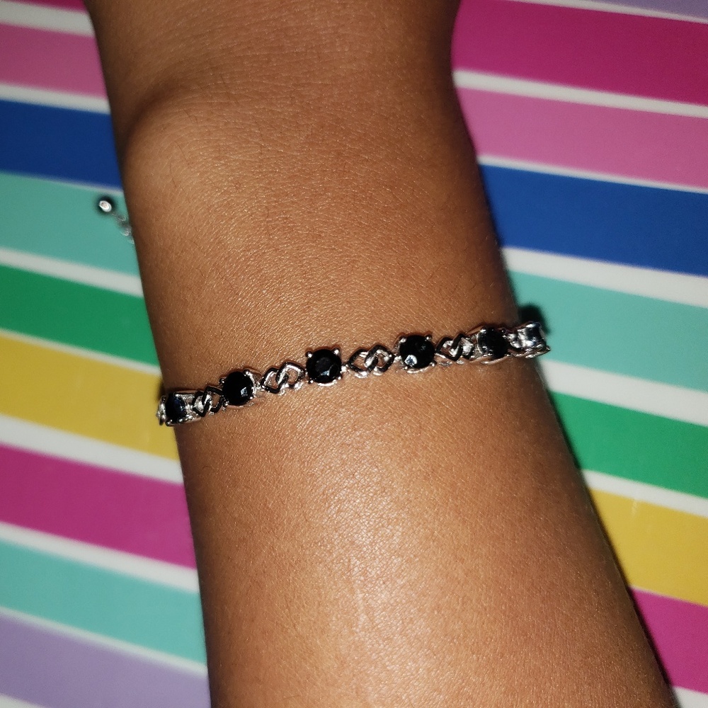 Blue Sapphire 925 Sterling Silver Bracelet